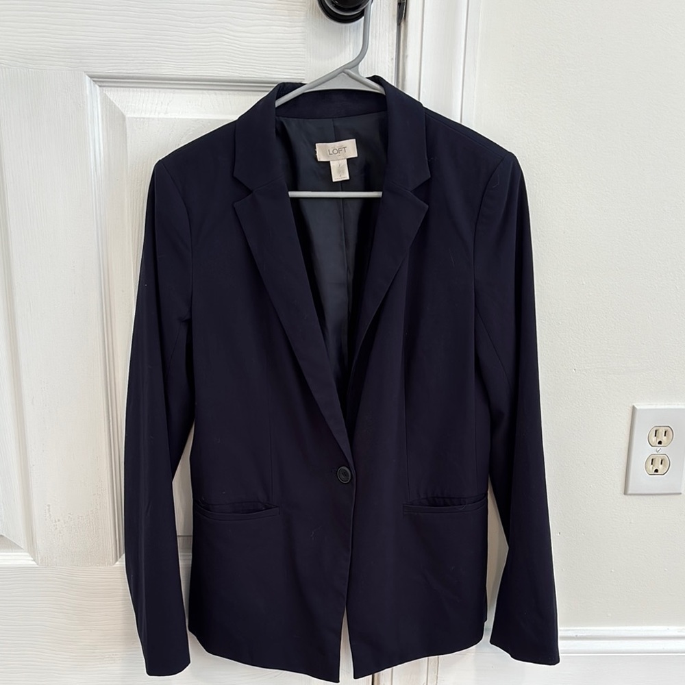 LOFT Women's Elegant Navy Blazer